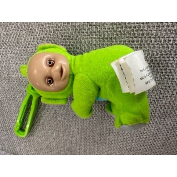 Vintage 2000 Teletubbies Plush Clip On Keychain Dipsy Plush Green itsy bitsy - Picture 5 of 6